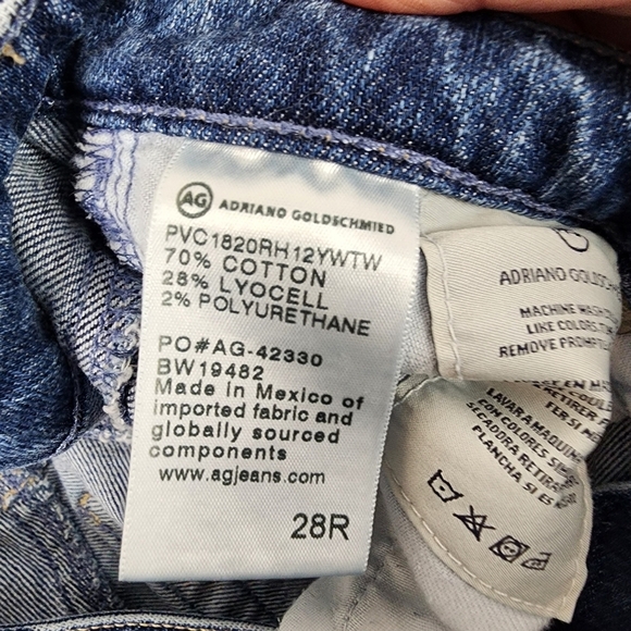 AG Adriano Goldschmied The Prima Roll Up Cigarette Leg Jean Medium Wash Size 28R - Picture 14 of 16
